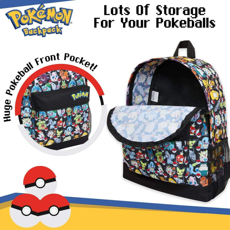 Pokemon School Bag Kids Backpack with Detective Pikachu and Pokemon Ball Backpack Pokèmon £13.99