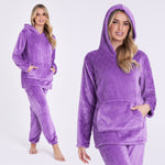 CityComfort Womens Pyjamas, Warm Fleece Hooded Pyjamas for Women Sets