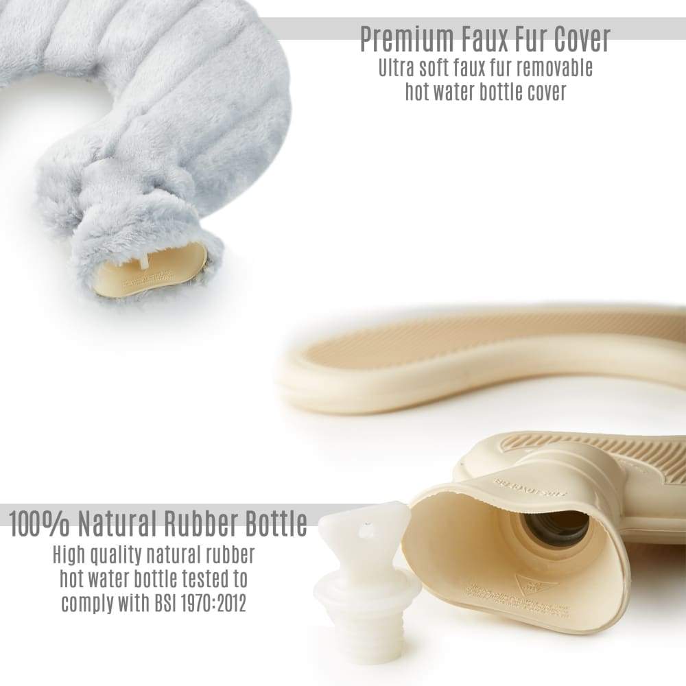 Citycomfort Hot Water Bottle with Removable Fleece Cover for Body Neck Shoulder Hot Water Bottle Citycomfort £14.29