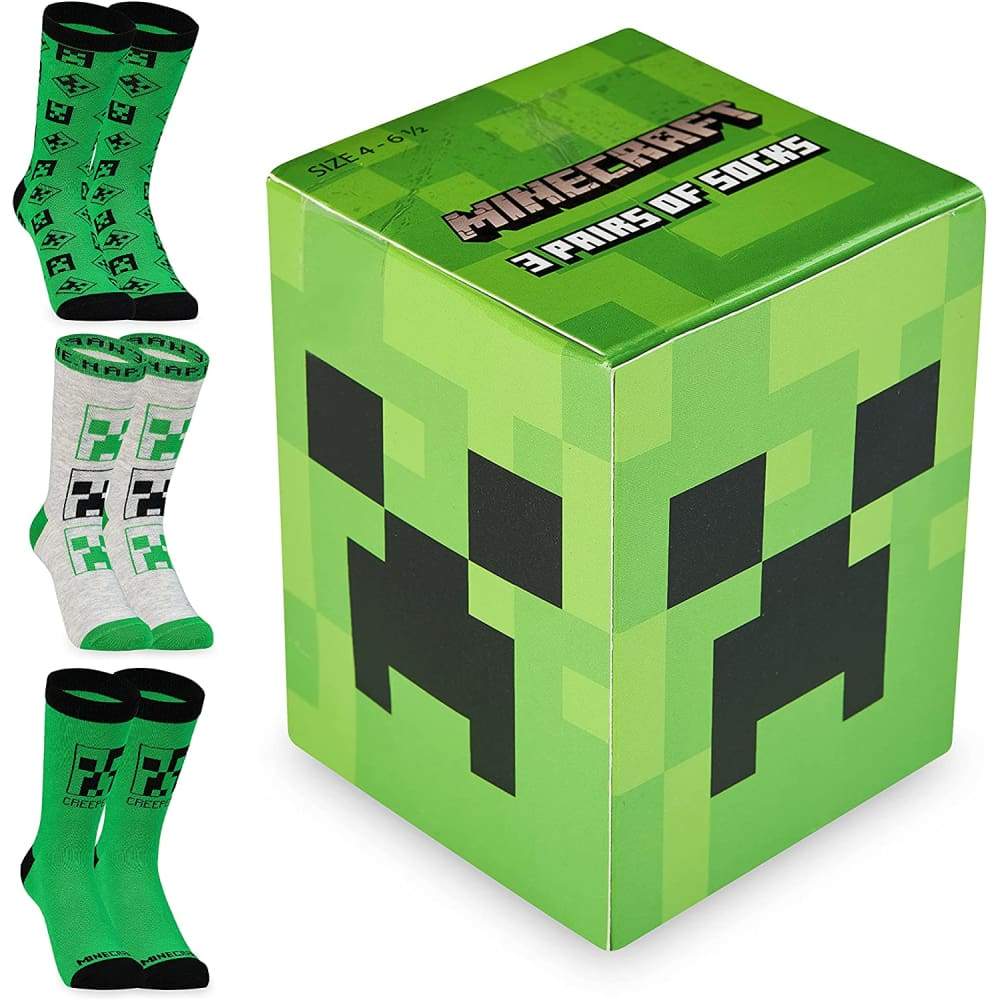 Minecraft Boys Socks Kids Socks Boys Multipack Minecraft Gifts Socks Minecraft £5.99