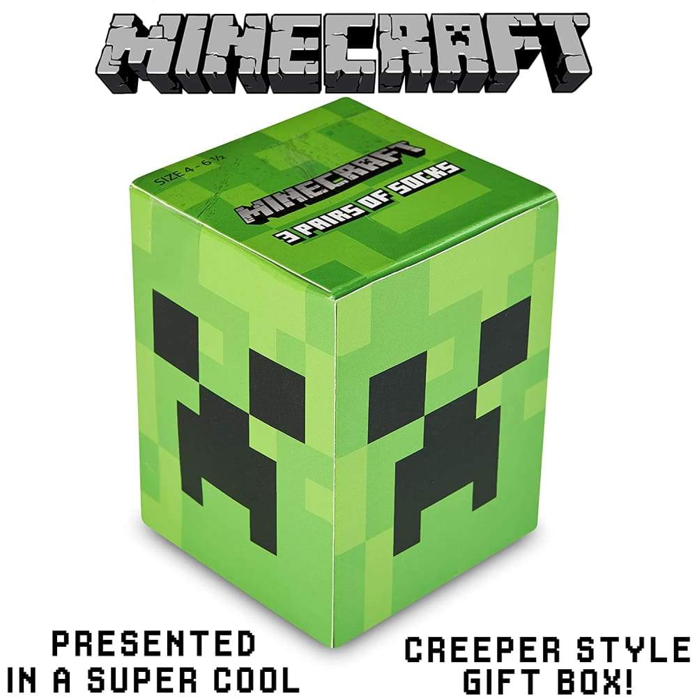 Minecraft Boys Socks Kids Socks Boys Multipack Minecraft Gifts Socks Minecraft £5.99