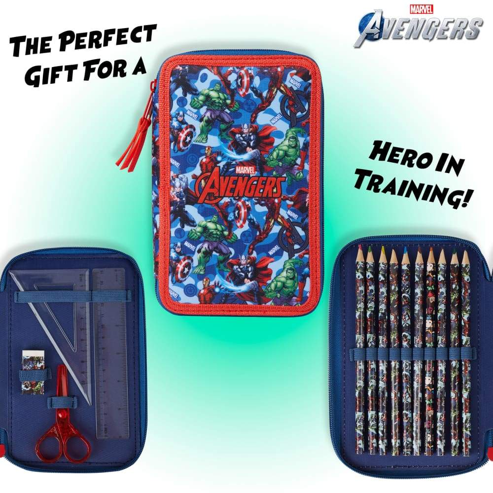 Marvel Large Filled Pencil Cases with Avengers Stationary Supplies for Boys Pencil Case Avengers £12.49