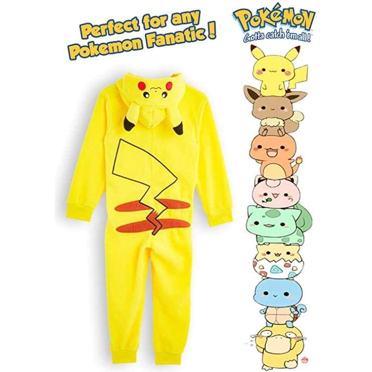 Pokemon Pikachu Onesie Cosplay Hoodie Soft Onesies Sleepwear for Boys Girls Onesie Pokèmon £17.95