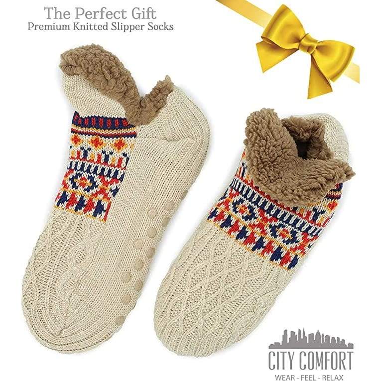 Citycomfort Socks Size 5-8 Fluffy and Warm non Slip Knitted Slipper for Man Socks Citycomfort £8.95