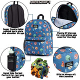 Minecraft 4 Piece Set School Bags Includes Water Bottle for Boys and Teenagers School Bag Minecraft £23.49
