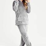 CityComfort Womens Pyjamas, Warm Fleece Hooded Pyjamas for Women Sets