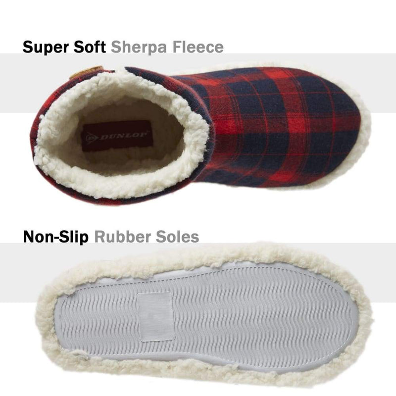 Dunlop Memory Foam Faux Sheepskin Fur Plush Bootie Slippers for Women Bootie Slippers Citycomfort £14.49