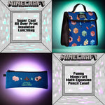 Minecraft 4 Piece Set School Bags Includes Water Bottle for Boys and Teenagers School Bag Minecraft £23.49