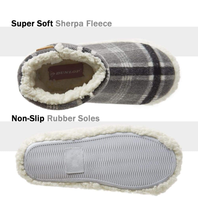 Dunlop Memory Foam Faux Sheepskin Fur Plush Bootie Slippers for Women Bootie Slippers Citycomfort £14.49