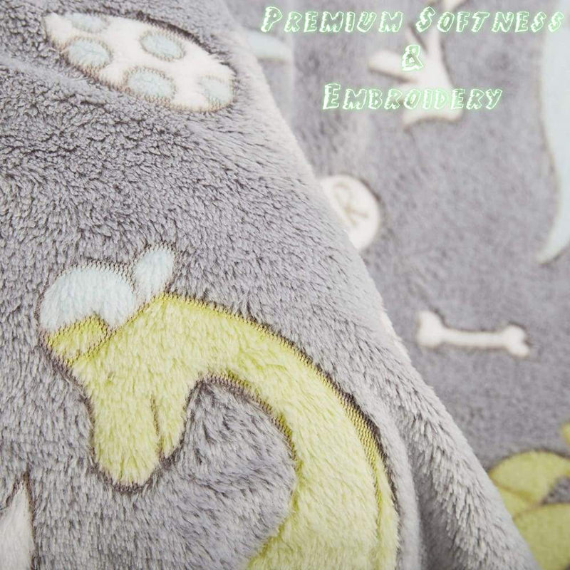 Citycomfort Glow in the Dark Dinosaur Fleece Blankets for Boys Girls and Toddlers Blanket Citycomfort £13.49