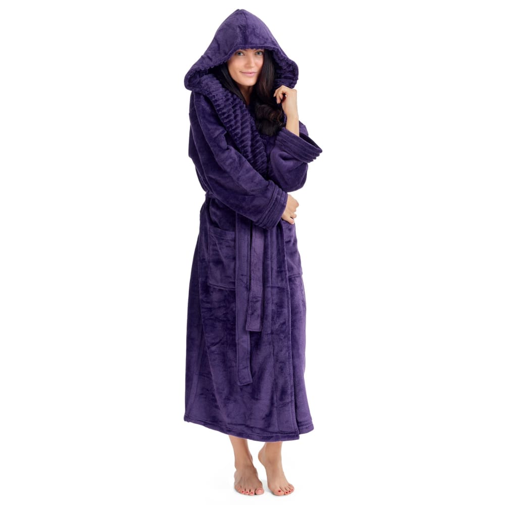 Citycomfort Fluffy Super Soft Hooded Dressing Gown for Women Dressing Gown Citycomfort £26.49