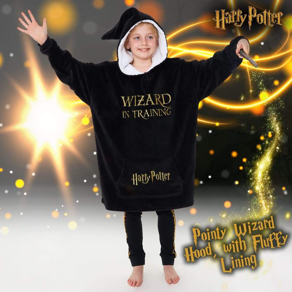 Harry Potter Black Hoodie for Girls Fleece Oversized Hoodie Blanket Hoodie Harry Potter £16.49
