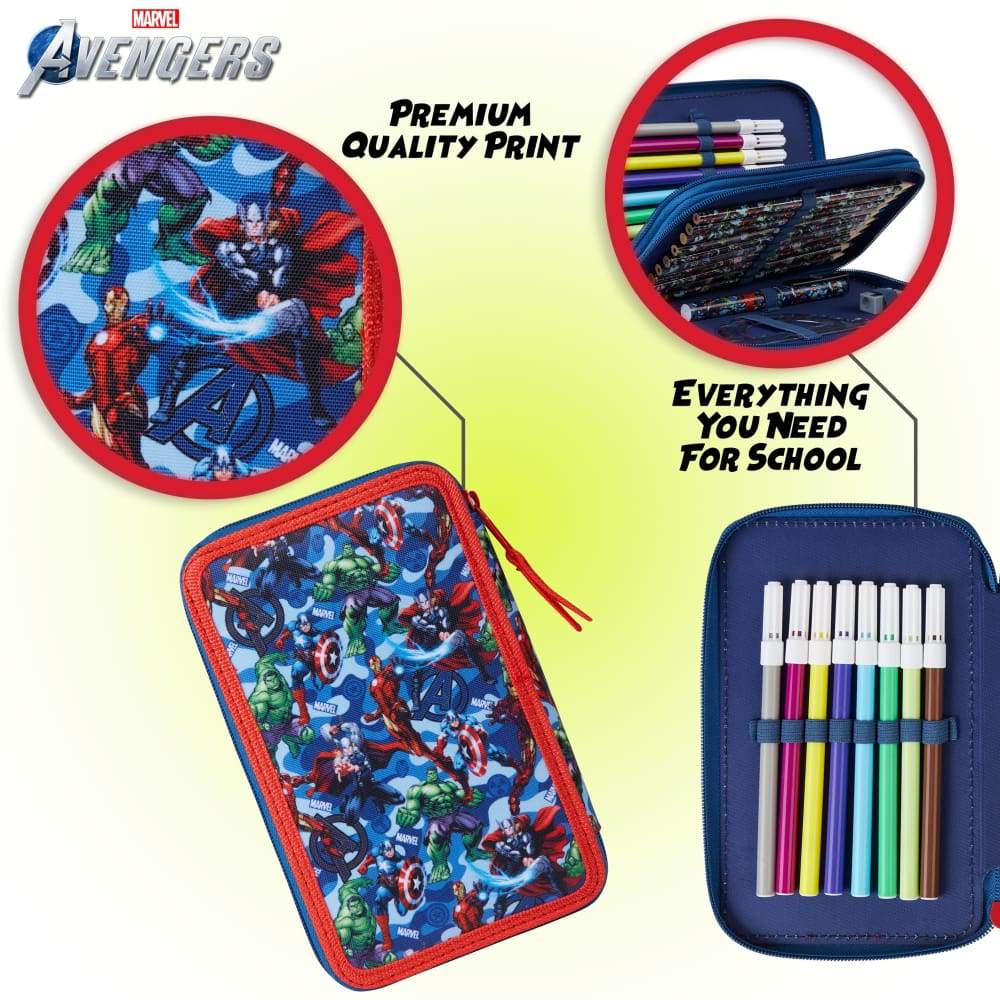 Marvel Large Filled Pencil Cases with Avengers Stationary Supplies for Boys Pencil Case Avengers £12.49