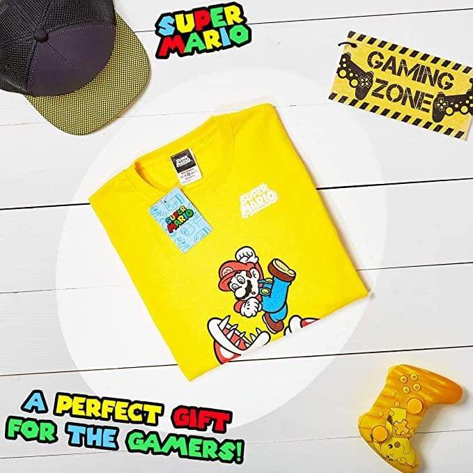 Super Mario T Shirt Fun Graphic 100% Cotton Short Sleeve Boys Girls Teenagers T-shirt Super Mario £9.99