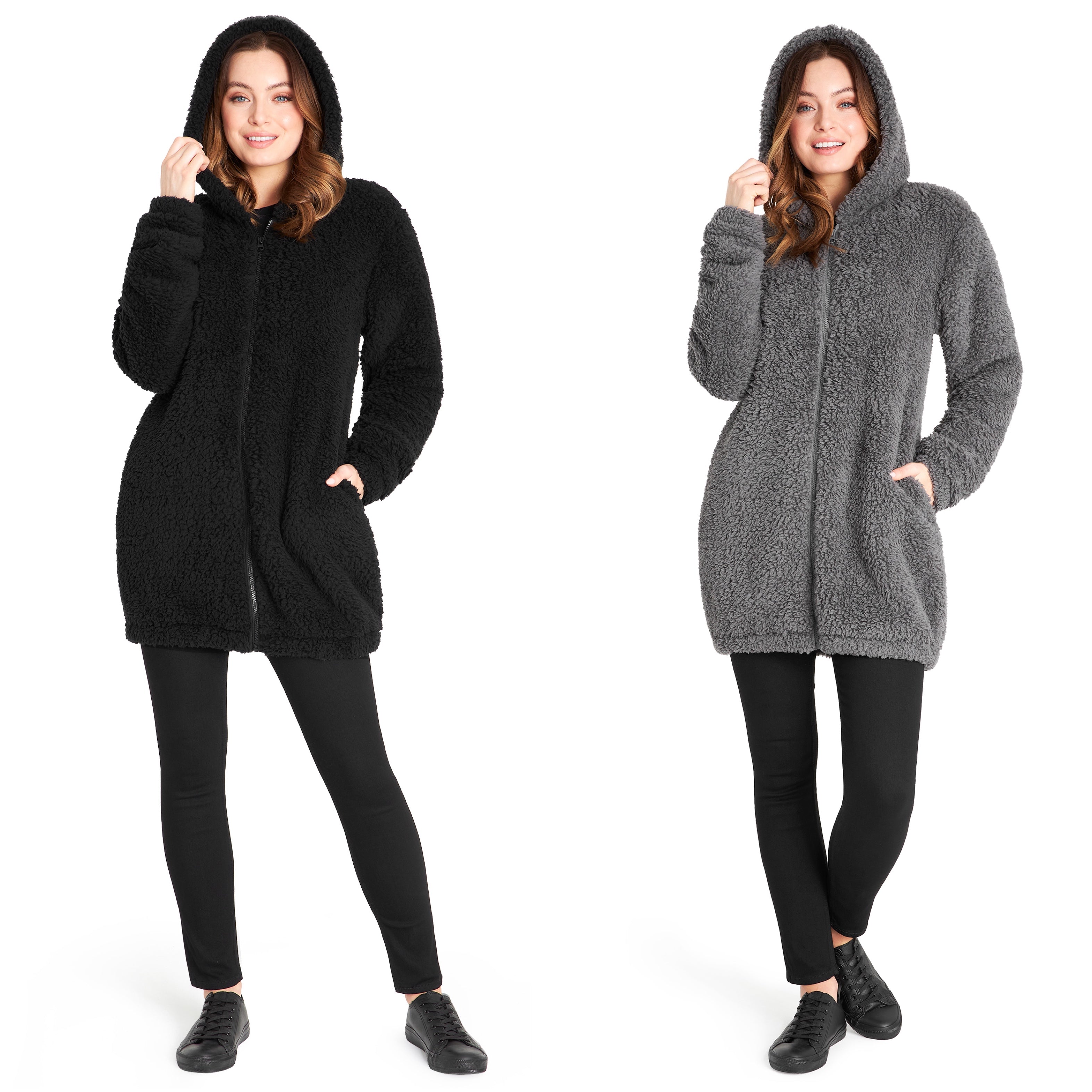 CityComfort Hoodies for Women and Teens, Fluffy Teddy Fleece Hoodie - Get Trend