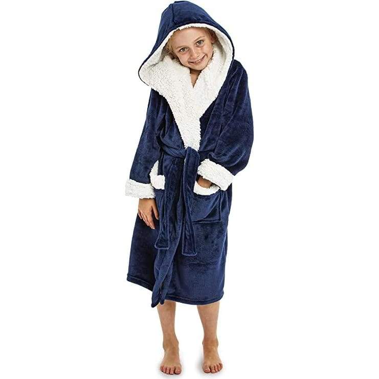 Citycomfort Fleece Dressing Gown Kids Towelling Robe Bathrobe Plush Super Soft Dressing Gown Citycomfort £10.95