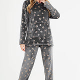 CityComfort Womens Pyjamas, Warm Fleece Hooded Pyjamas for Women Sets