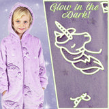 CityComfort Glow in The Dark Onesie Kids Onesies for Girls Rainbow Unicorn Pyjamas - Get Trend