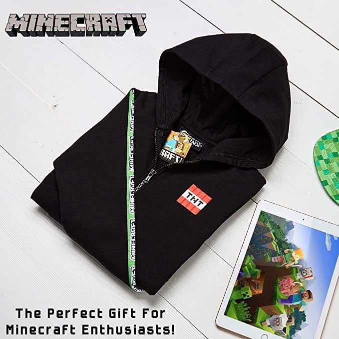 Minecraft Hoodie for Boys,zip up Hoodie Comfy Long Sweatshirt&sleeve and Hood Hoodie Minecraft £17.95