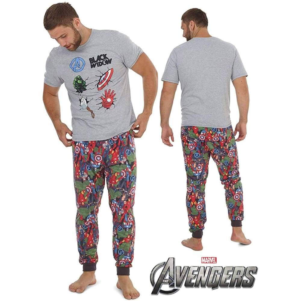 Marvel Mens Pyjama with Short Sleeve top and Long Trousers,super Soft Cotton Pyjama Marvel £18.95