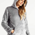 CityComfort Womens Pyjamas, Warm Fleece Hooded Pyjamas for Women Sets