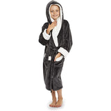 Citycomfort Fleece Dressing Gown Kids Towelling Robe Bathrobe Plush Super Soft Dressing Gown Citycomfort £10.95