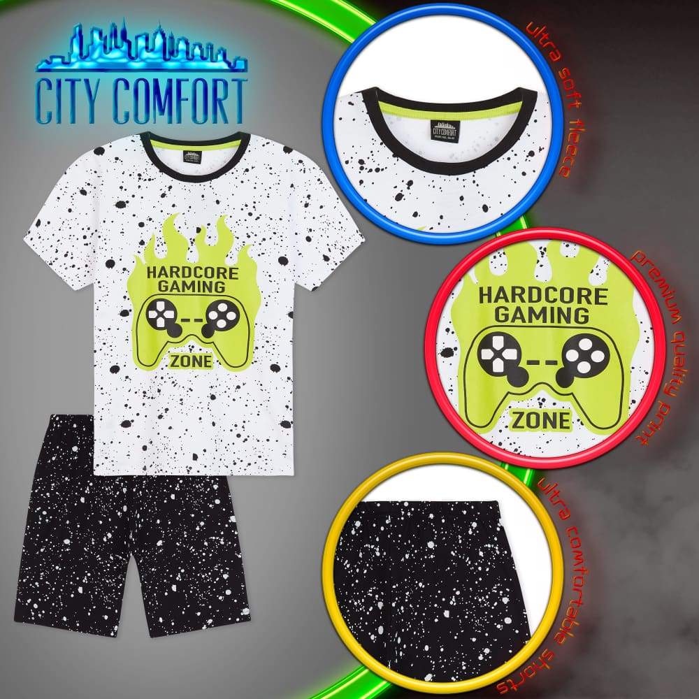 Citycomfort Boys Pyjamas Kids Pjs for Summer Childrens Clothes Gaming Gifts Pyjamas Citycomfort £9.49