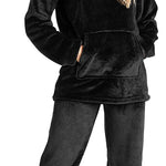 CityComfort Womens Pyjamas, Warm Fleece Hooded Pyjamas for Women Sets