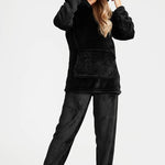 CityComfort Womens Pyjamas, Warm Fleece Hooded Pyjamas for Women Sets