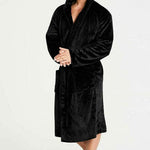 Mens Dressing Gown Super Soft, Mens Fleece Robe with Hood - Get Trend