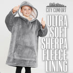 CityComfort Girls Oversized Blanket Hoodie, Hooded Wearable Blanket - Get Trend