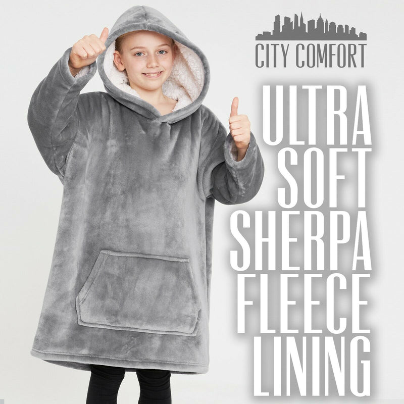 CityComfort Girls Oversized Blanket Hoodie, Hooded Wearable Blanket