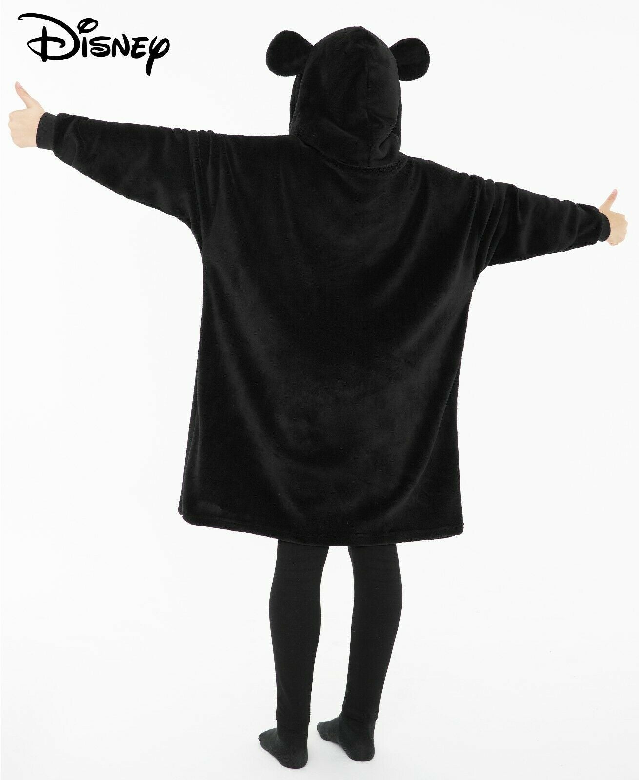 Disney Hoodie, Fleece Oversized Hoodie Blanket in Black, Minnie Mickey Gifts - Get Trend