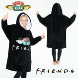 Friends Black Hoodie for Girls Teens, Fleece Oversized Hoodie Blanket - Get Trend