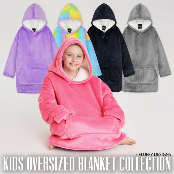 CityComfort Girls Oversized Blanket Hoodie, Hooded Wearable Blanket - Get Trend