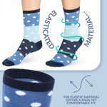 Tom Franks Ladies 6 Pack Design Cotton Rich Socks One Size Red & Blue Mix - Get Trend
