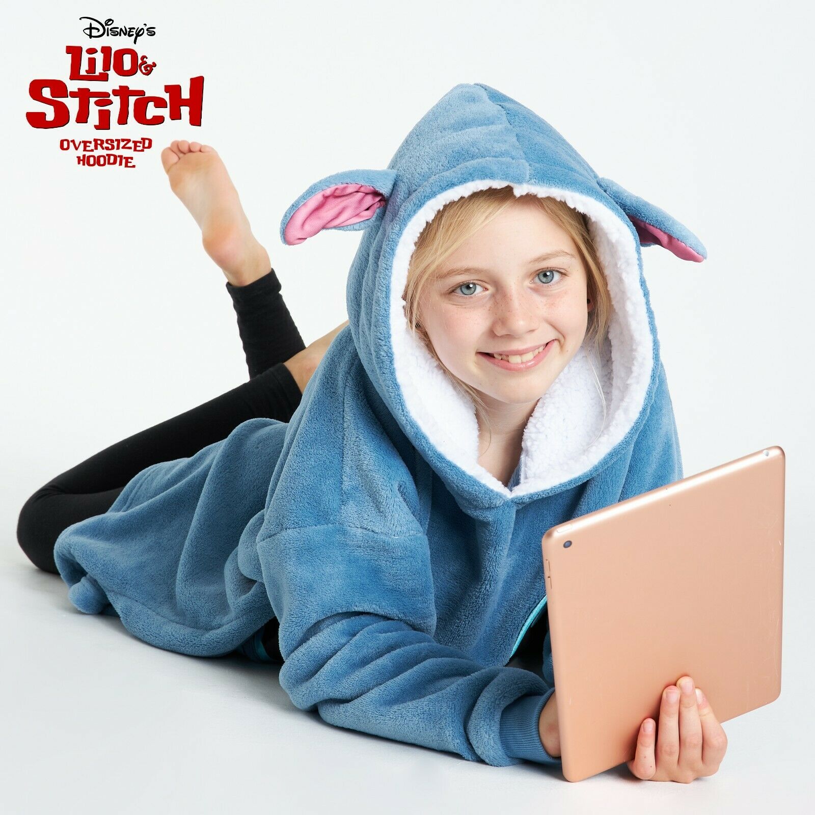 Stitch Disney Hoodie for Kids, Fleece Oversized Hoodie Blanket, Stitch Disney Gifts - Get Trend
