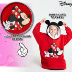 Disney Hoodie, Fleece Oversized Hoodie Blanket for Girls in Red, Minnie Mickey Gifts - Get Trend