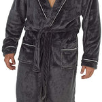 CityComfort Super Soft  Hooded Dressing Gowns for Men in Grey or Navy - Get Trend