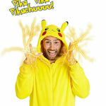 Pokemon Pikachu Onesie Halloween Costumes Fleece Adult Onesie - Get Trend