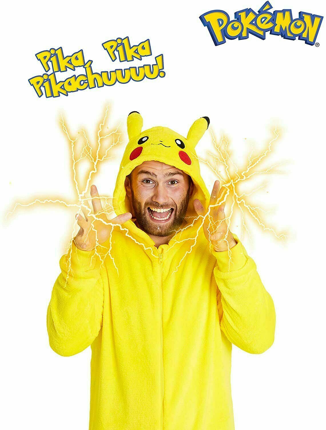Pokemon Pikachu Onesie Halloween Costumes Fleece Adult Onesie - Get Trend