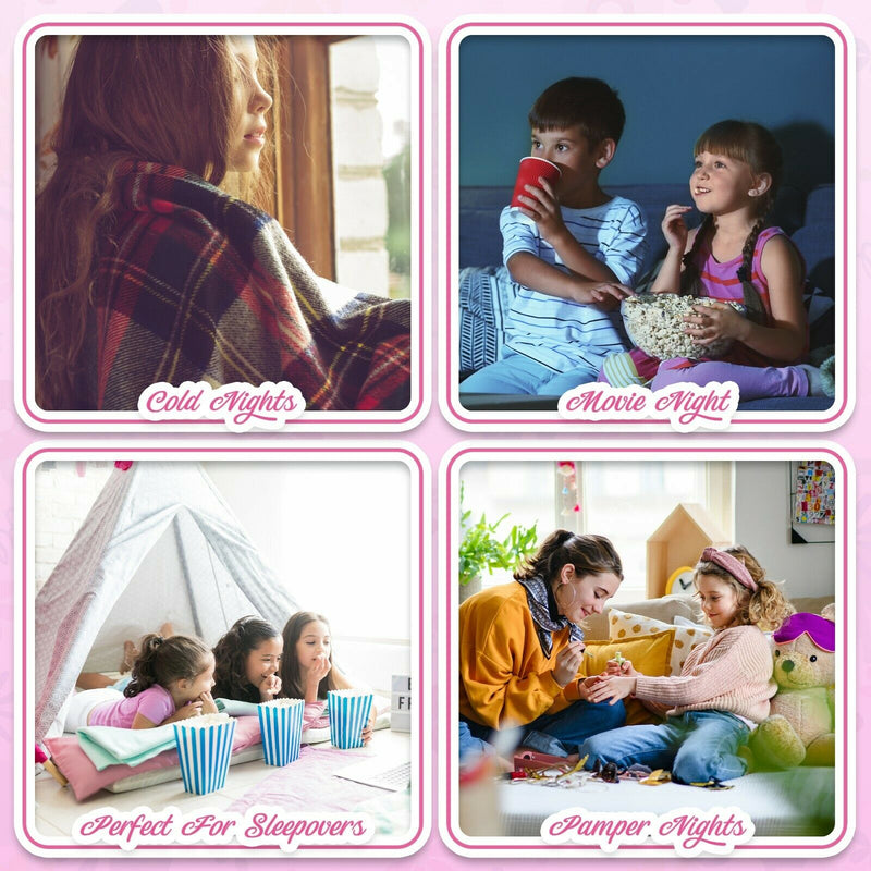 Barbie Girls Oversized Blanket Hoodie, Pink Sherpa Fleece Hooded Snuggle Blanket