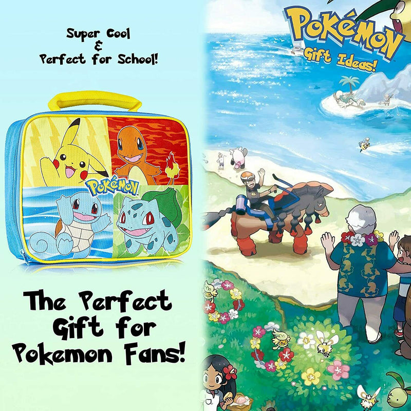 Pokémon Lunch Box With Pikachu, Squirtle, Bulbasaur, Charmender For Kids & Teens