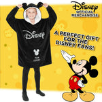 Disney Hoodie, Fleece Oversized Hoodie Blanket in Black, Minnie Mickey Gifts - Get Trend