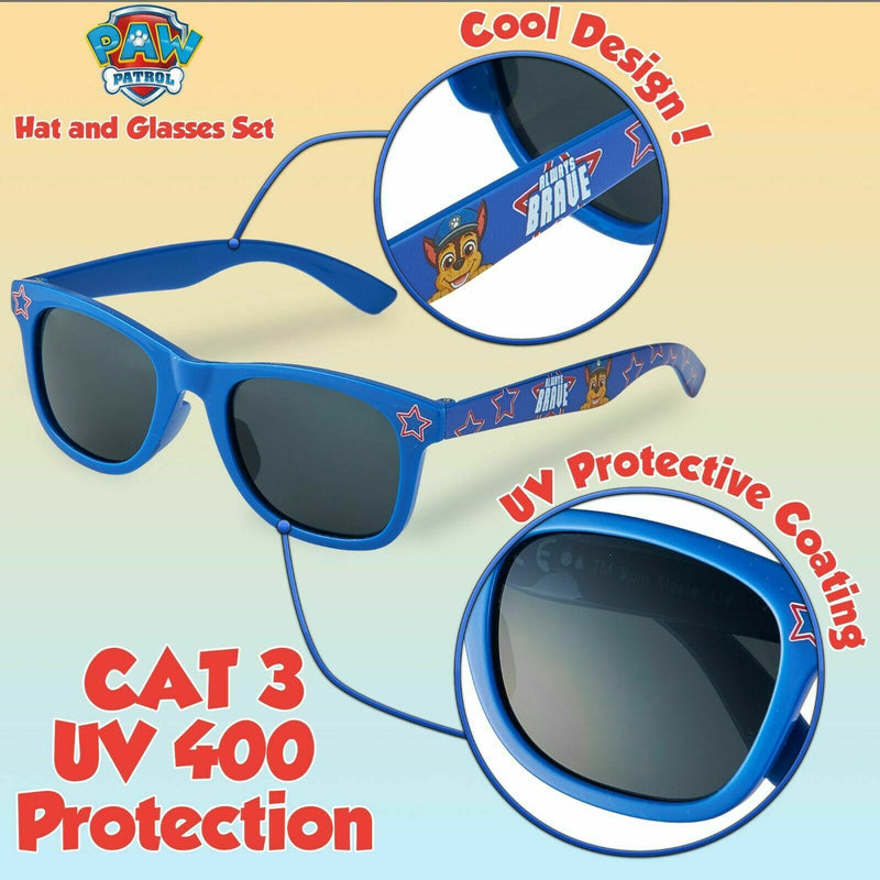 Paw Patrol Baseball Cap and Kids Sunglasses - Boys Sun Hat & UV400 Sunglasses