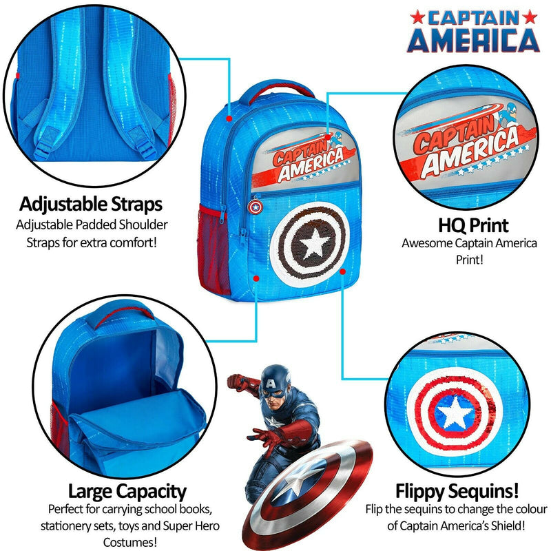 Marvel Backpack - Kids Backpack with Captain America - Get Trend