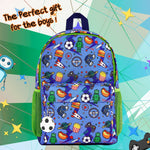 CityComfort Video Game Large Boys Backpack, Gamer Gifts for Boys Teens (Blue/Green) - Get Trend