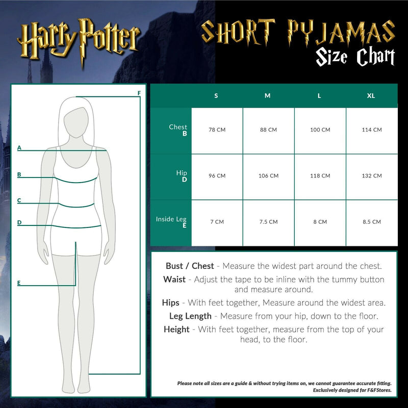 Harry Potter Ladies Pyjamas, Team Slytherin Womens Shorts and Top Set,
