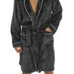 CityComfort Super Soft  Hooded Dressing Gowns for Men in Grey or Navy - Get Trend