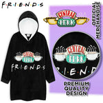 Friends Black Hoodie for Girls Teens, Fleece Oversized Hoodie Blanket - Get Trend